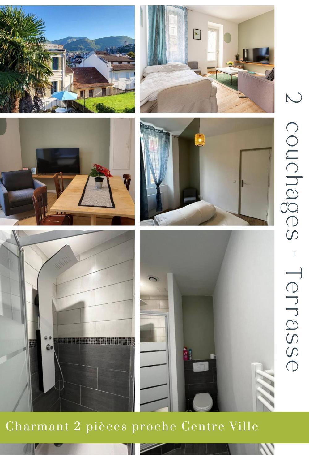 Charmant 2 Pieces Avec Terrasse Proche Centre Ville - Parking Gratuit A Proximite Lourdes Buitenkant foto